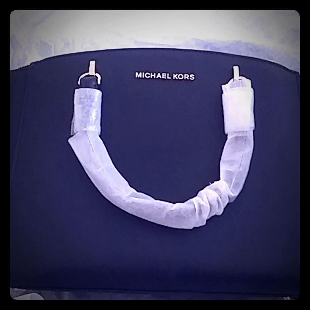 *New*Michael Kors black leather satchel